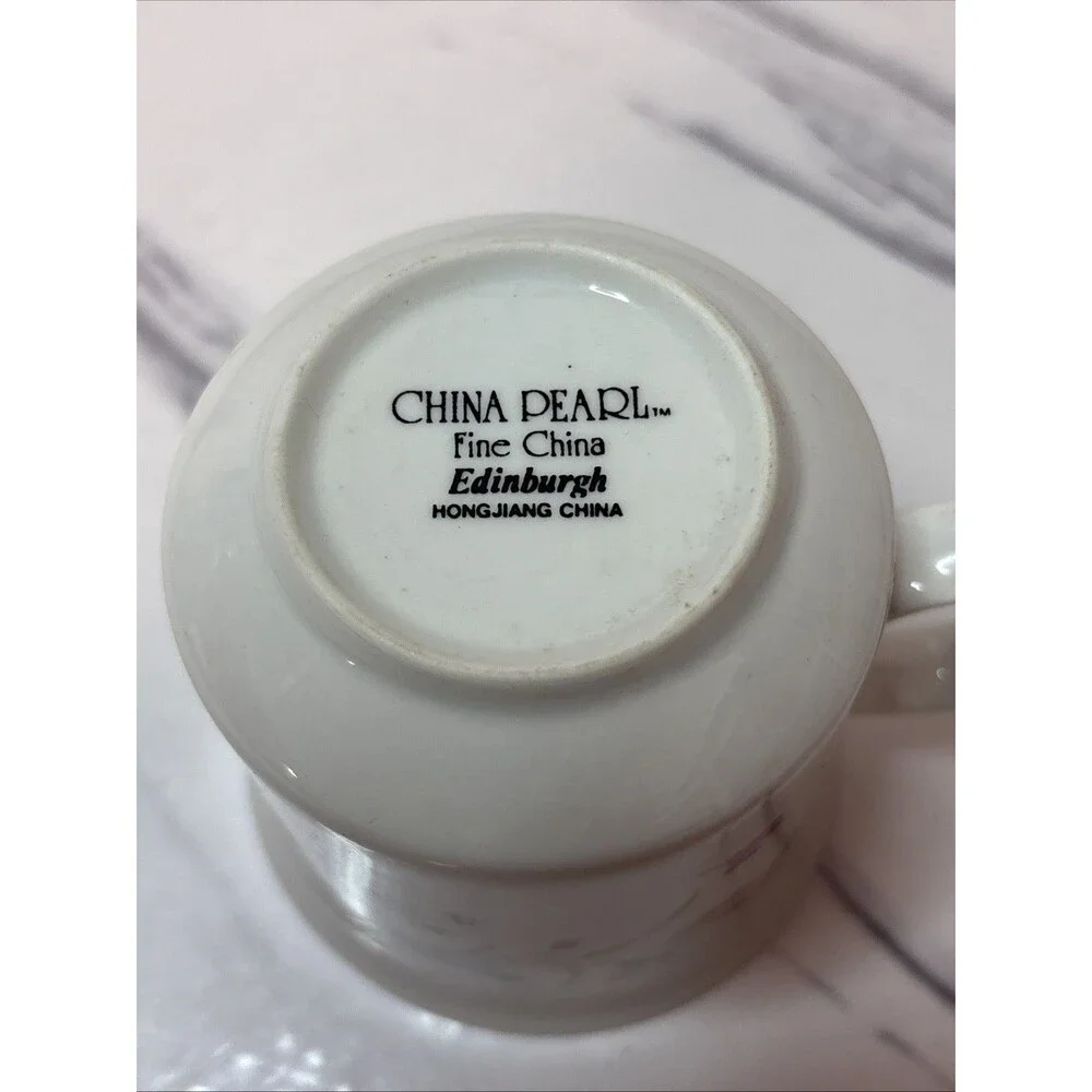 CHINA PEARL EDINBURGH CUP /1985 CCA 14698/BLUE & PINK FLOWER DESIGN/14698